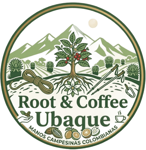 logo root & coffee Ubaque sin fondo