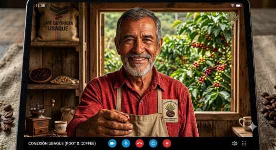 videollamada con un campesino de ubaque