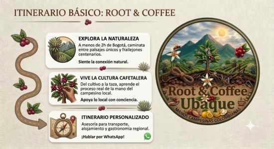 itinerario básico de root & coffee ubaque